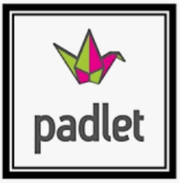 Padlet paper crane logo.